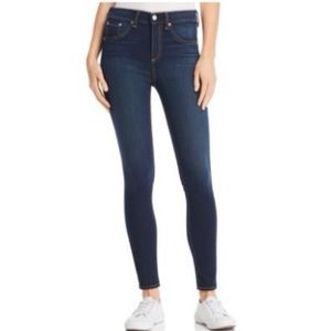 Rag & bone High-Rise Ankle Skinny Jeans jeggings in Bedford wash
